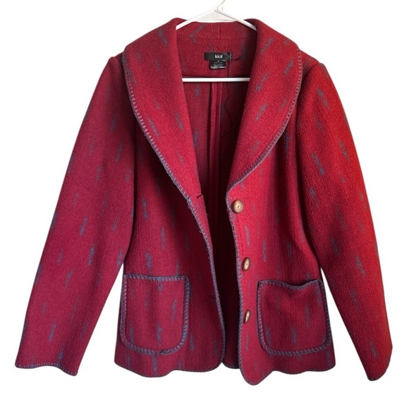 Kial Jackets & Blazers - Kial Wool Blend Patterned Jacket